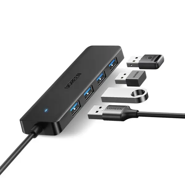 HUB 4IN1 USB-A -> USB-A X4 - BLACK – 3