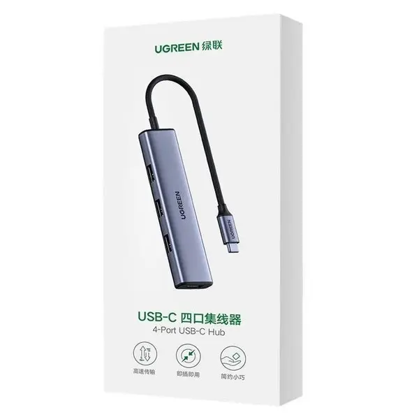 Ugreen USB Type-C šakotuvas - 4× USB 3.2 Gen 1 Sidabrinis – 5