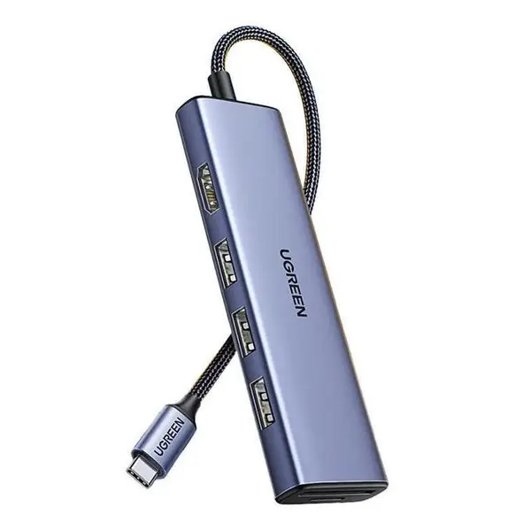 Ugreen 20956A sąsajos šakotuvas C tipo USB 5000 Mbit/ai Sidabras – 2