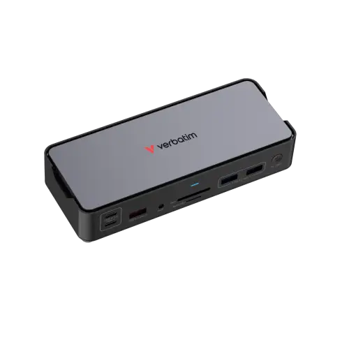 Verbatim 32171 CDS-15 USB-C Pro Jungčių stotelė 15 Ports, Pilka/Juoda – 2