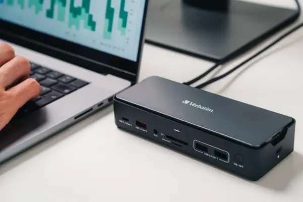 Verbatim 32174 CDS-15SSD USB-C Pro Jungčių stotelė 15 Ports, 256GB SSD, Pilka/Juoda – 18