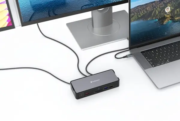 Verbatim 32171 CDS-15 USB-C Pro Jungčių stotelė 15 Ports, Pilka/Juoda – 4