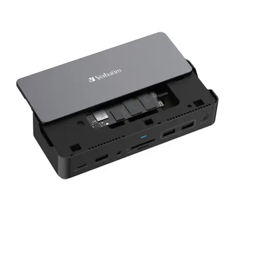 Verbatim 32174 CDS-15SSD USB-C Pro Jungčių stotelė 15 Ports, 256GB SSD, Pilka/Juoda – 4
