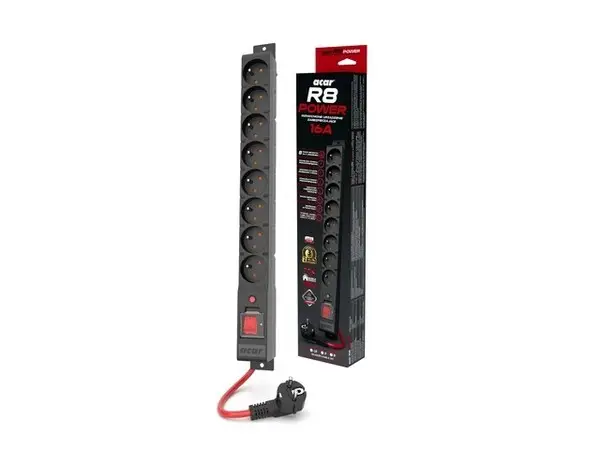 Surge Protector R8 POWER 5M 8X 230V FR 16A – 3