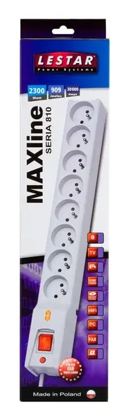 Surge Protector LX 810, 1L, 3.0m, gray – 2