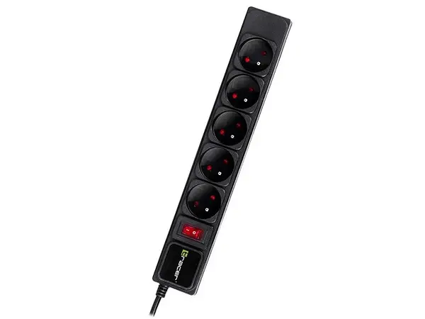TRACER PowerGear 3.0 m Black 5 sockets power strip – 6