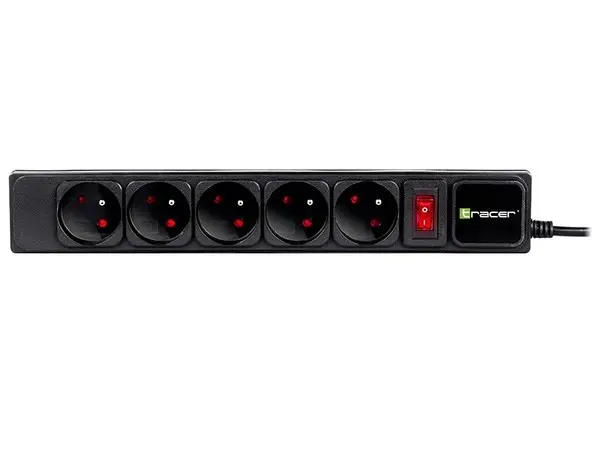 TRACER PowerGear 3.0 m Black 5 sockets power strip – 7