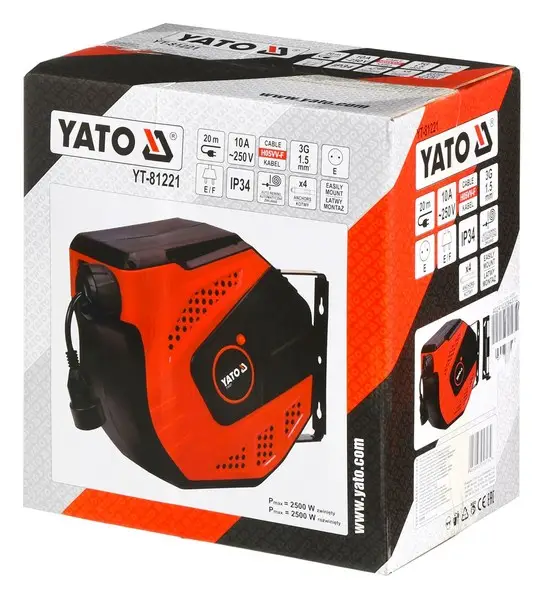 Yato YT-81221 laidų ritė 1 AC išvestis(ys / čių) 20 m – 9