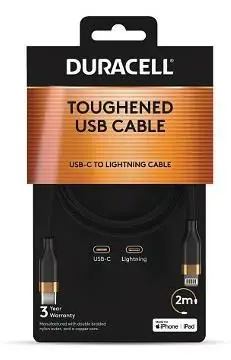 CABLE LIGHTNING TO USB-C 2M/DRU5024A DURACELL – 2