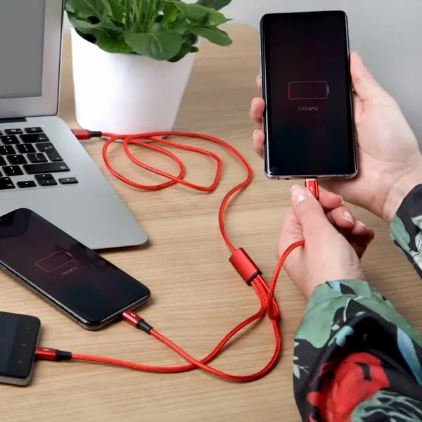 UNITEK C4049RD Unitek Cable 3-in-1 USB-Type-C/MicroUSB/Lightning 1.2m red C4049RD – 2