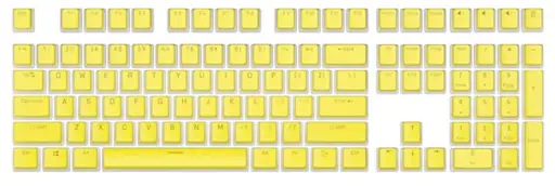 Royal Kludge Pudding PBT Keycaps - (104 vnt., Yellow, PBT, ANSI, UK layout)