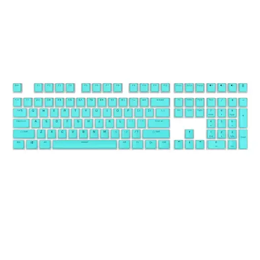 Royal Kludge Pudding PBT Keycaps - (104 vnt., Electric, PBT, ANSI, UK layout)