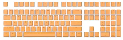 Royal Kludge Pudding PBT Keycaps - (104 vnt., Orange, PBT, ANSI, UK layout)