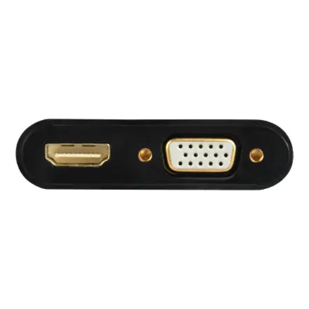 GEMBIRD VGA to HDMI + VGA adapter cable 0.15m black – 6