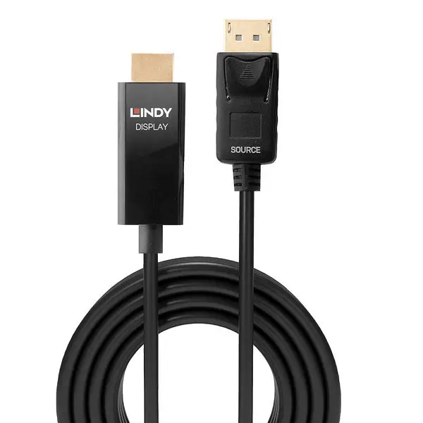 Ekrano Adapteris - Lindy 40925 1 m 4K DisplayPort Į HDMI Laidas, Juodas – 2