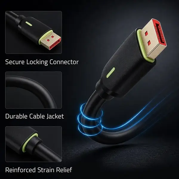 DisplayPort cable M/M v2.1 80G 1.5 – 12