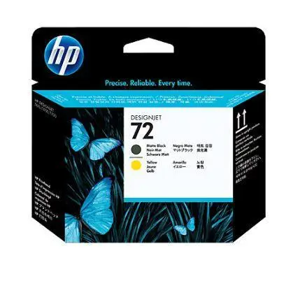 HP 72 original printhead C9384A matte black and yellow standard capacity 1-pack