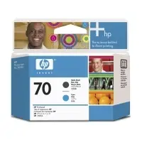 HP 70 original printhead C9404A matte black and cyan standard capacity 1-pack