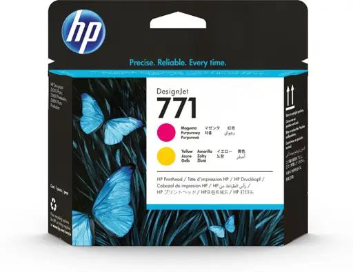 HP 771 original printhead CE018A magenta and yellow