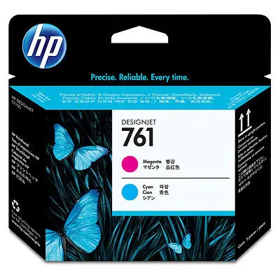 HP 761 original printhead CH646A magenta and cyan 1-pack