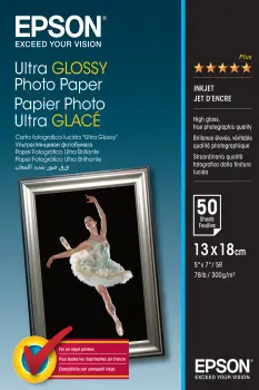 EPSON Ultra Glossy S041944 Photo Paper 13x18cm 50sheets 300g/m2