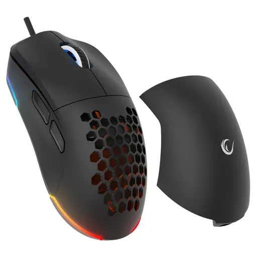 RAMPAGE LAIDINIS ŽAIDIMŲ PELĖ 12800 DPI BLINK BLACK