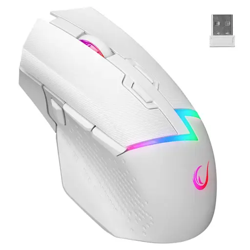 RAMPAGE BELAIDĖ PELĖ DROP M3 V2 24000 DPI BALTA