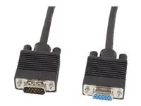 LANBERG CA-VGAC-10CC-0018-B+ extension cable VGA M/F shielded with ferrite 1.8m black – 2