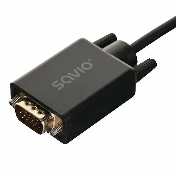 Savio Cl-203 1,8 m DisplayPort VGA (D-Sub) Juoda – 2