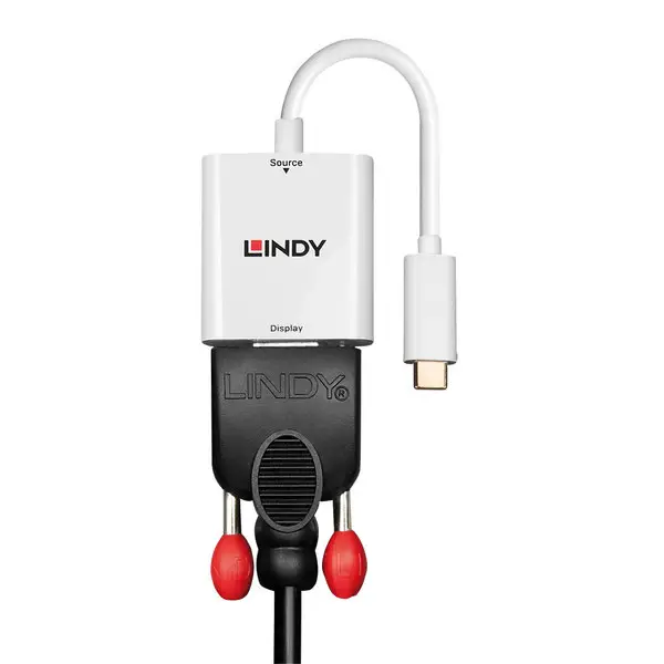 Adapteris - LINDY USB Type C į VGA Konverteris, Baltas – 2