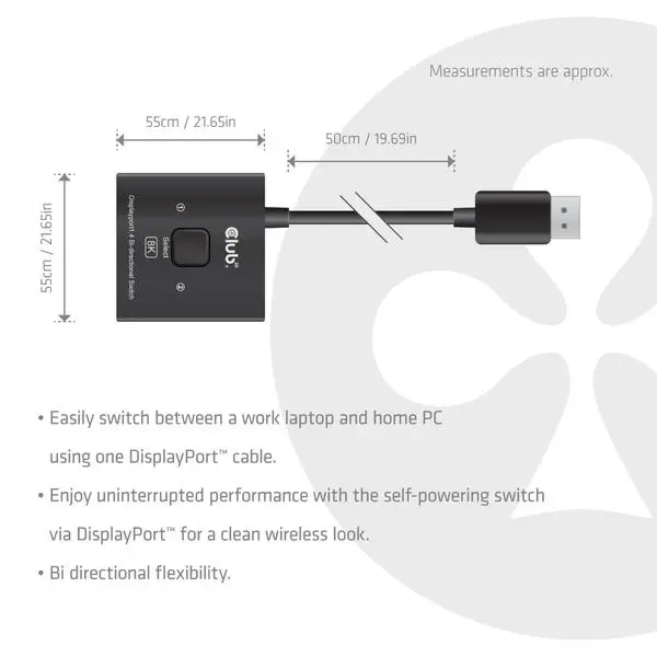 VIDEO SWITCH DP 2IN-1/CSV-1009 CLUB3D – 4