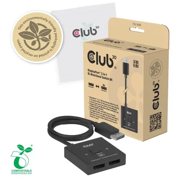 VIDEO SWITCH DP 2IN-1/CSV-1009 CLUB3D – 9