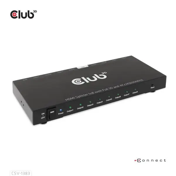 VIDEO SPLITTER HDMI 8PORT/3D 4K 60HZ CSV-1383 CLUB3D – 2