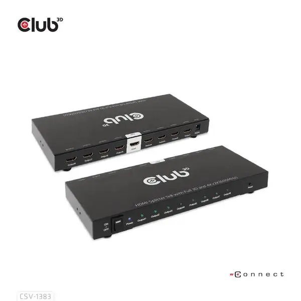 VIDEO SPLITTER HDMI 8PORT/3D 4K 60HZ CSV-1383 CLUB3D – 6
