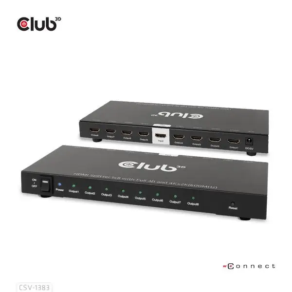 VIDEO SPLITTER HDMI 8PORT/3D 4K 60HZ CSV-1383 CLUB3D – 7