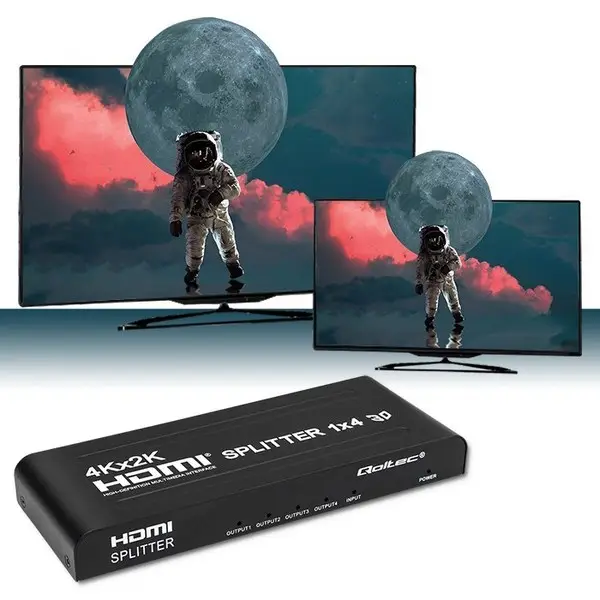 Qoltec 51798 Aktyvus HDMI skirstytuvas 4 x HDMI 4K x 2K – 7