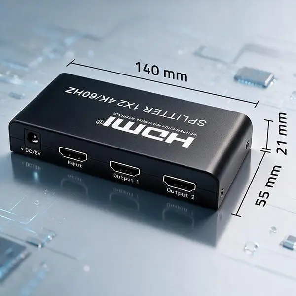 Qoltec 51797 Aktyvus HDMI skirstytuvas 2 x HDMI 4K x 2K – 5