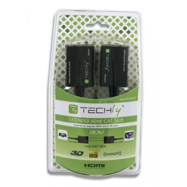 TECHLY 301153 HDMI extender by Cat.5e/6 cable up to 30m – 4