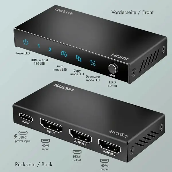 Splitter HDMI, 1x2-Port 4K/60Hz – 3