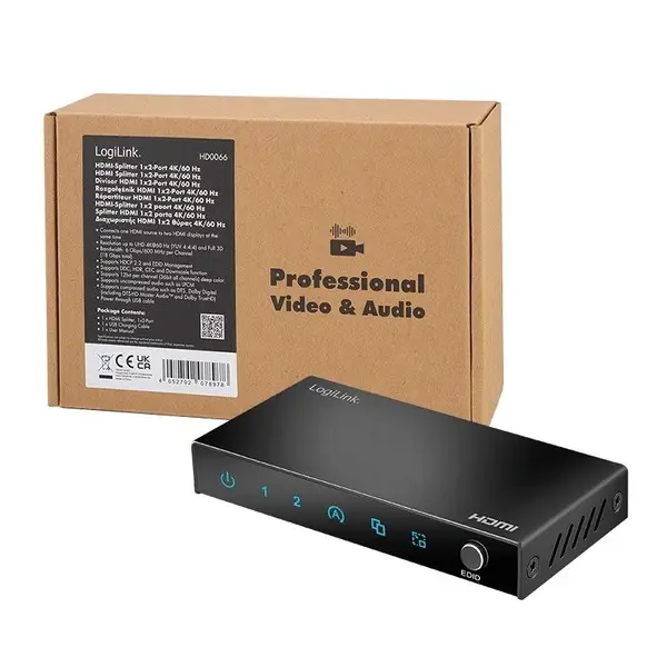 Splitter HDMI, 1x2-Port 4K/60Hz – 6