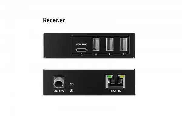 DIGITUS USB Extender USB 3.2 Gen1 100m 3x USB-A & 1x USB-C for use with CAT cable – 4
