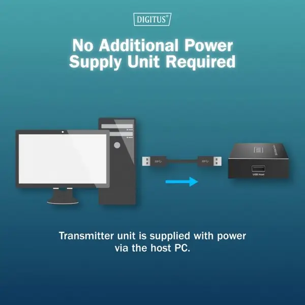 Category 6 UTP USB 2.0 Extender up to 150m, 4× USB-A up to 480 Mbps, 1× RJ45 (Gigabit Ethernet) - Kit (Receiver/Transmitter) – 8