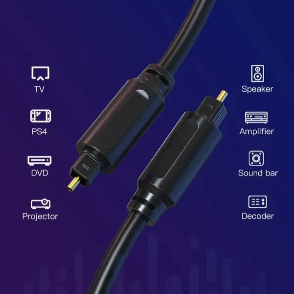 Optinis Garso Laidas - CableTime Premium Toslink–Toslink, 3 m, Juodas – 2