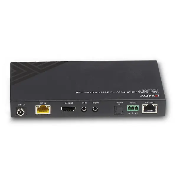 AV Imtuvas - LINDY Cat.6 HDMI 4K60 HDBaseT Imtuvas, Garsui, IR, RS-232, 100 m – 2