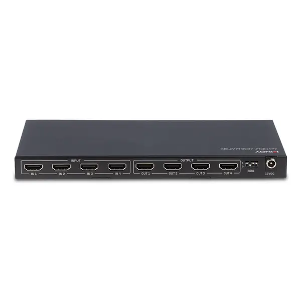 HDMI Matricinis Jungiklis - Lindy 38152 4K60 4×4, 4K 60 Hz, 18 Gbps, HDCP 2.2, Juodas – 3