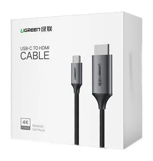 UGREEN USB-C–HDMI kabelis, 4K, UHD, 1,5 m, juodas – 3