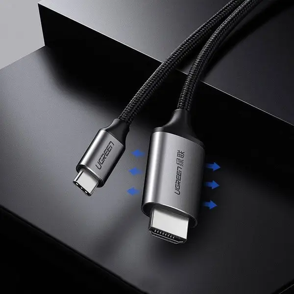 UGREEN USB-C–HDMI kabelis, 4K, UHD, 1,5 m, juodas – 10