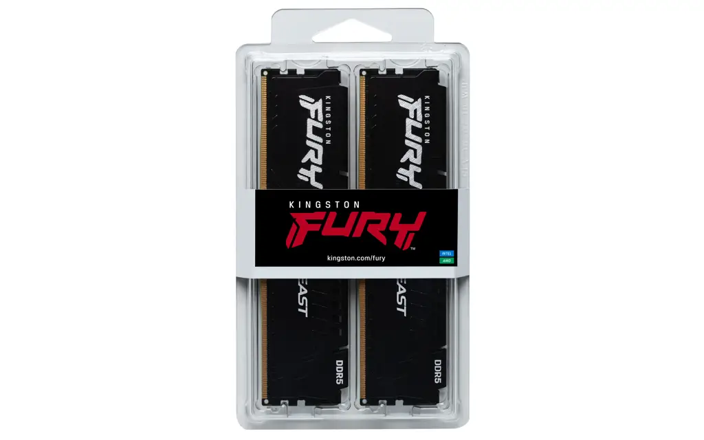 Kingston DRAM 32GB 5600MT/s DDR5 CL40 DIMM (Kit of 2) FURY Beast Black XMP + GIFT Kingston 64GB USB3.2 Gen1 DataTraveler – 10
