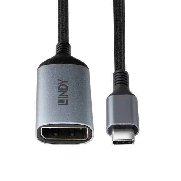 Adapteris - LINDY USB Type C į DisplayPort 8K60 Keitiklis, 32.4Gbps, Juoda – 4