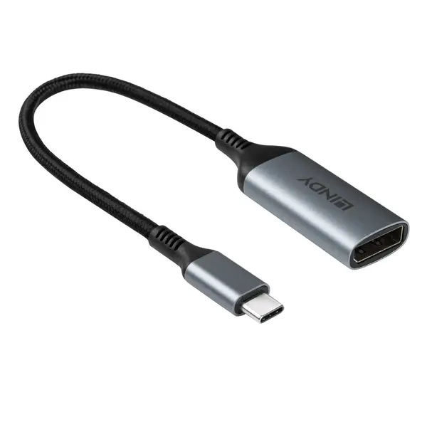 Adapteris - LINDY USB Type C į DisplayPort 8K60 Keitiklis, 32.4Gbps, Juoda – 5